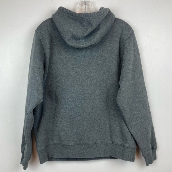 ADIDAS Hooded Logo Fleece Pullover Sweatshirt in Gray Heather - Picture 5 of 9